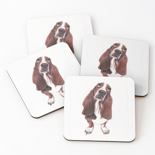 Artikelvorschau, Schöner Basset Hound, der nach einem für immer Haus sucht entworfen und verkauft von Rebecca Rees.