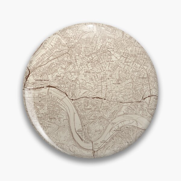 Item preview, Pittsburgh, PA - East Topographical Map Vintage designed and sold by PGHPhotoCo.