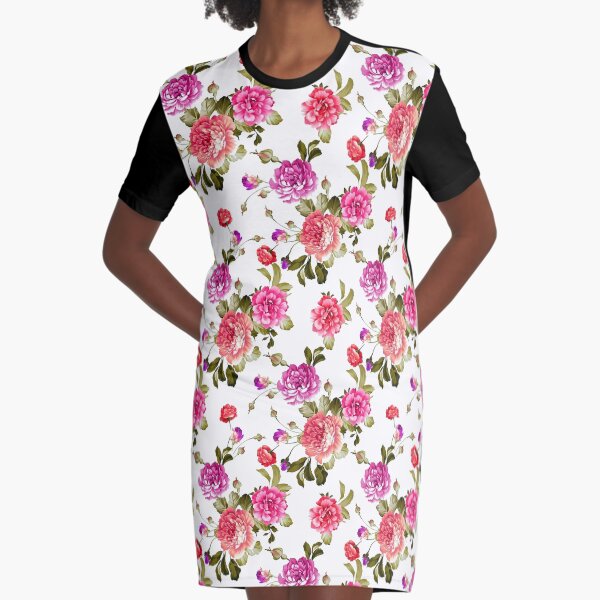 rose garden Graphic T-Shirt Dress
