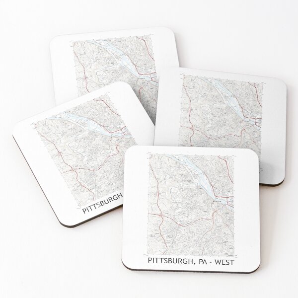 Item preview, Pittsburgh, PA - West Topographical Map Clean designed and sold by PGHPhotoCo.