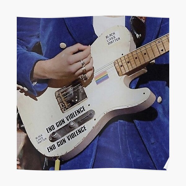 Guitare bleue Poster
