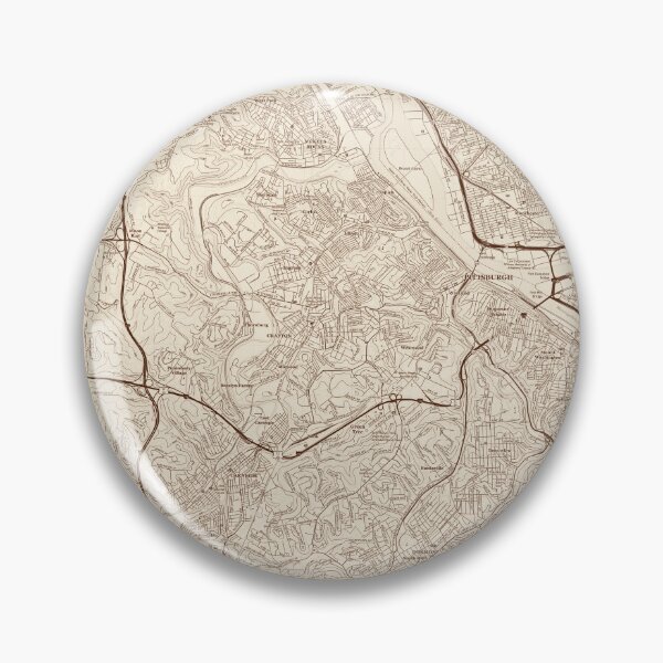 Item preview, Pittsburgh, PA - West Topographical Map Vintage designed and sold by PGHPhotoCo.