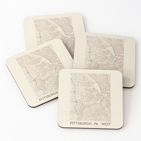 Item preview, Pittsburgh, PA - West Topographical Map Vintage designed and sold by PGHPhotoCo.