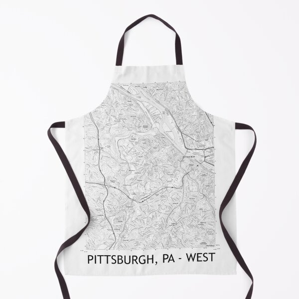Item preview, Pittsburgh, PA - West Topographical Map Black & White designed and sold by PGHPhotoCo.