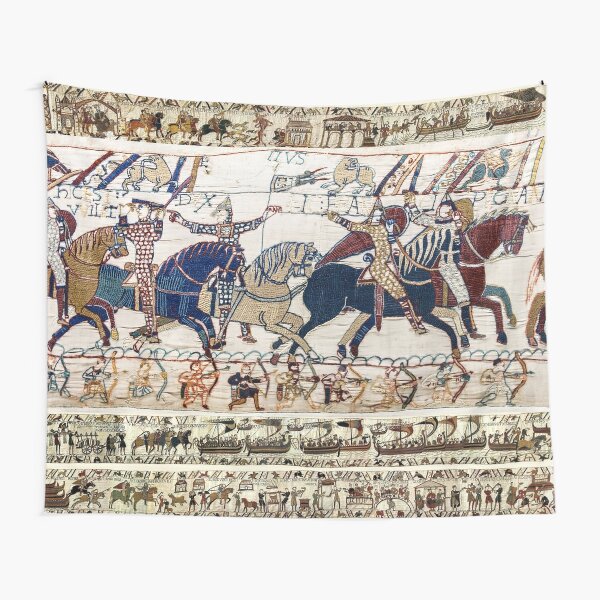 THE BAYEUX TAPESTRY ,BATTLE OF HASTINGS ,NORMAN KNIGHTS HORSEBACK Tapestry