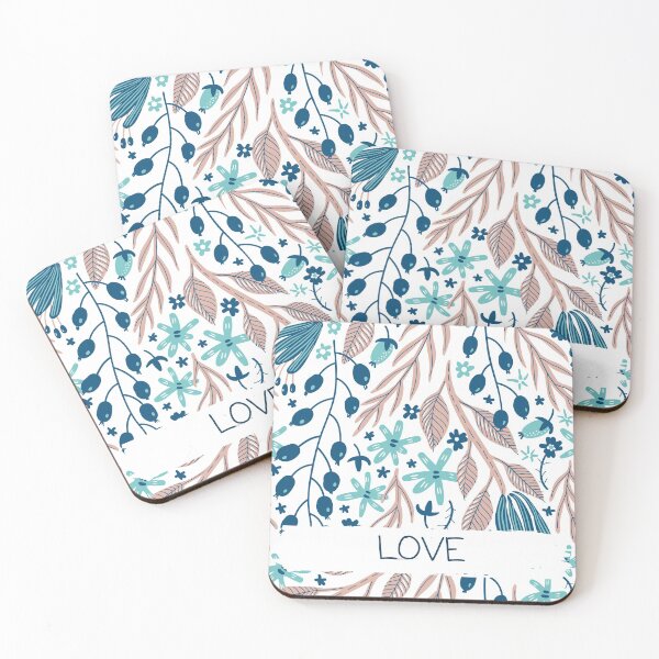 Item preview, Love leafy pattern designed and sold by SpicyCherrys.