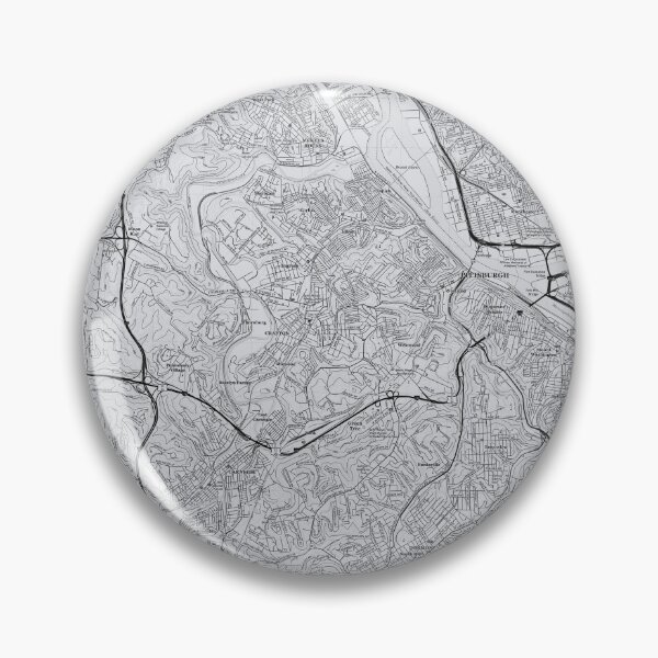 Item preview, Pittsburgh, PA - West Topographical Map Grey designed and sold by PGHPhotoCo.