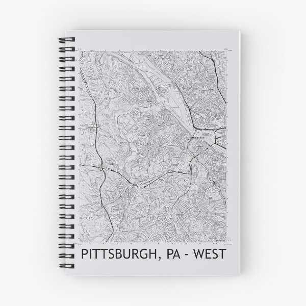 Item preview, Pittsburgh, PA - West Topographical Map Grey designed and sold by PGHPhotoCo.