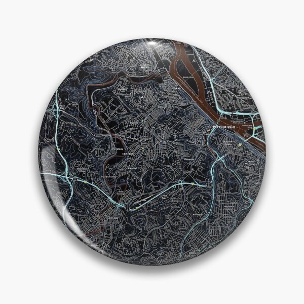 Item preview, Pittsburgh, PA - West Topographical Map Dark designed and sold by PGHPhotoCo.