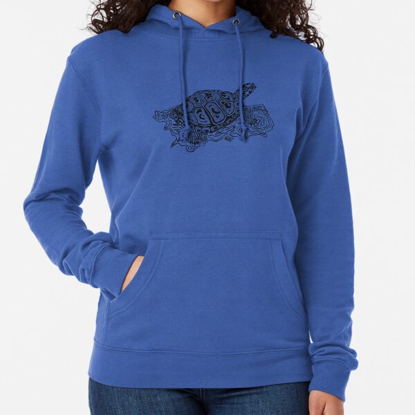 Hand drawn- Turtle Ink Doodle Lightweight Hoodie