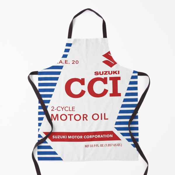 Item preview, Suzuki CCI vintage 2-stroke oil can layout designed and sold by Hecksploitation.