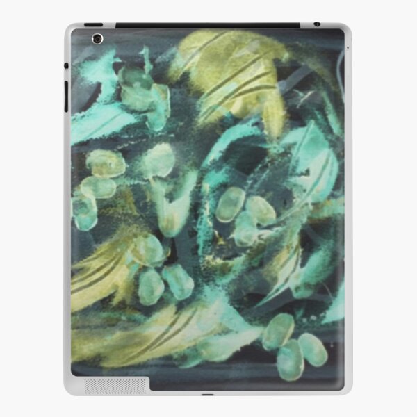 Grape Vine in Turquoise Yellow Green iPad Skin