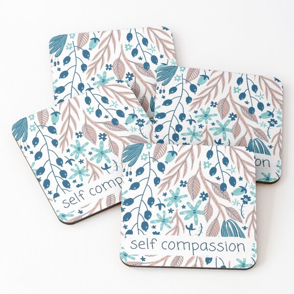 Item preview, self compassion leafy pattern designed and sold by SpicyCherrys.