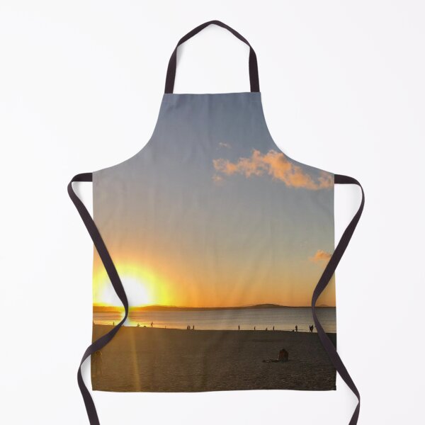 Item preview, Giant golden sunset at the beach. Blues, golds, sand. designed and sold by JellyBeenzz.