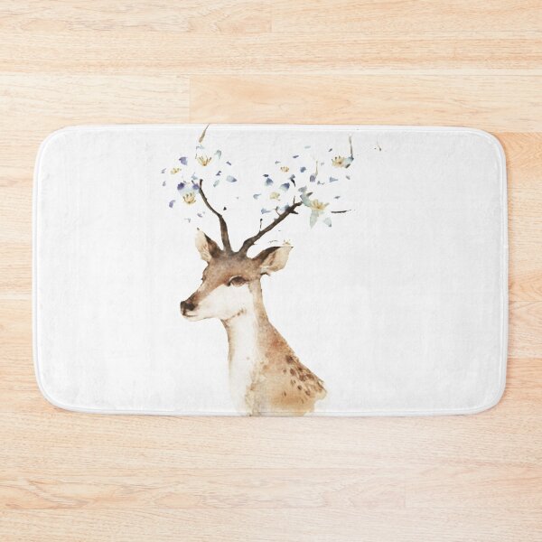 Item preview, Deer Portrait with Flowers designed and sold by Designs By Creation.