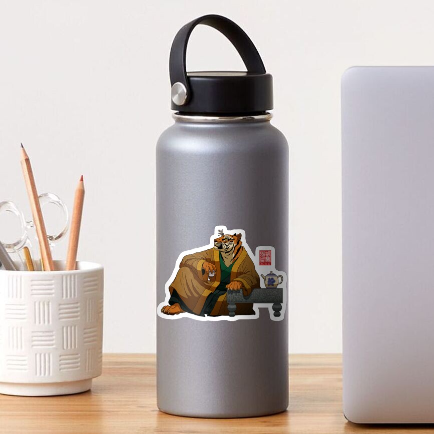 Lounging Tiger, Perching Dragon (fly) Sticker