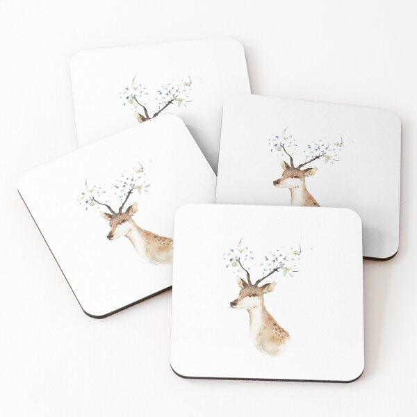 Item preview, Deer Portrait with Flowers designed and sold by Designs By Creation.