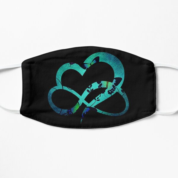Butterfly heart background pattern Flat Mask