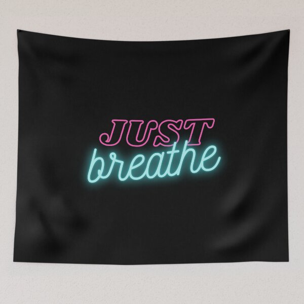 Item preview, Just Breathe Neon Sign designed and sold by owlvocado.