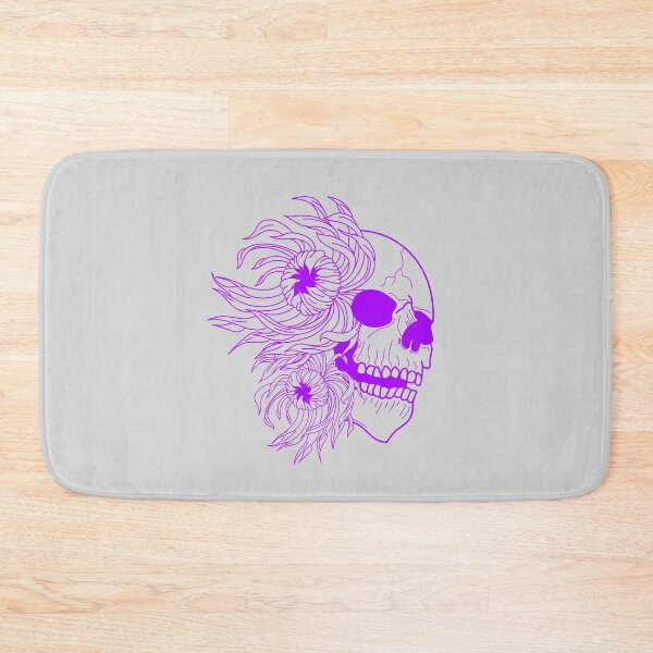 Item preview, Skull and purple chrysanthemums designed and sold by BV-creas.
