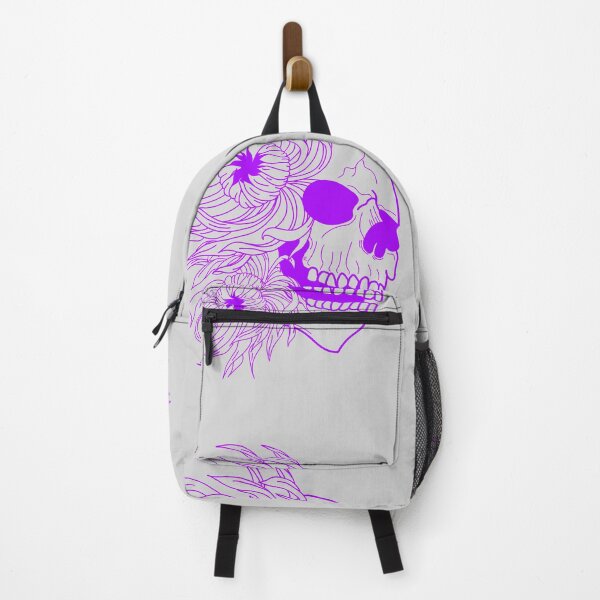 Item preview, Skull and purple chrysanthemums designed and sold by BV-creas.