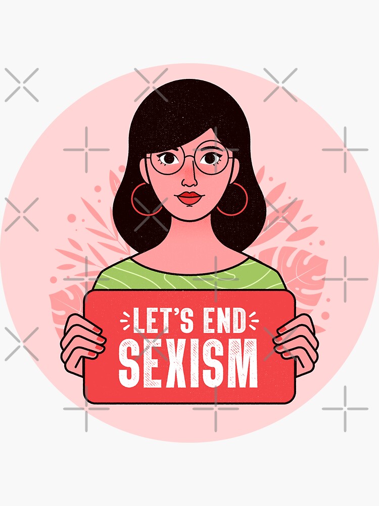 Intersectional Feminist Art Lets End Sexism Sticker By Avantgirl Redbubble 1565