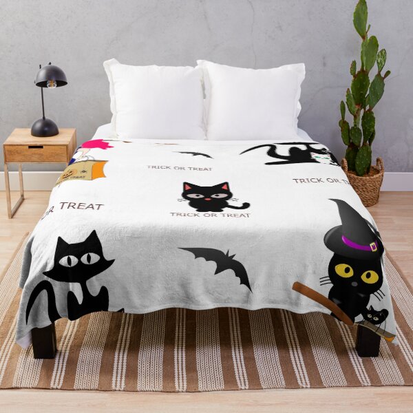 Item preview, Halloween Trick or Treat Pack With Black Cat, Witch, and Bats designed and sold by f2error.