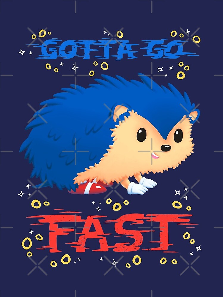 Gotta Go Fast // Cute Hedhehog, Retro Platformer Game, Meme by Geekydog