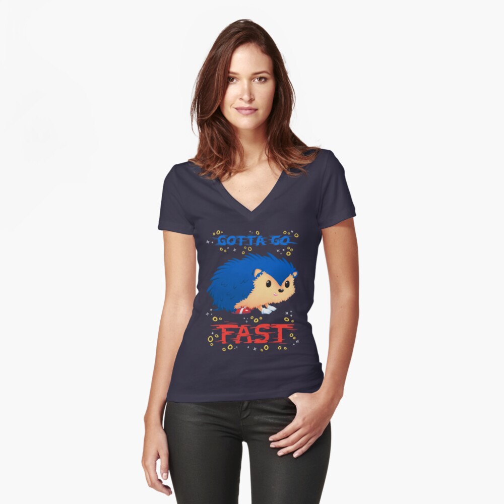 Item preview, Fitted V-Neck T-Shirt designed and sold by Geekydog.