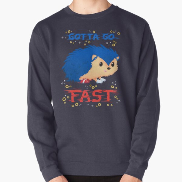 Gotta Go Fast // Cute Hedhehog, Retro Platformer Game, Meme Pullover Sweatshirt