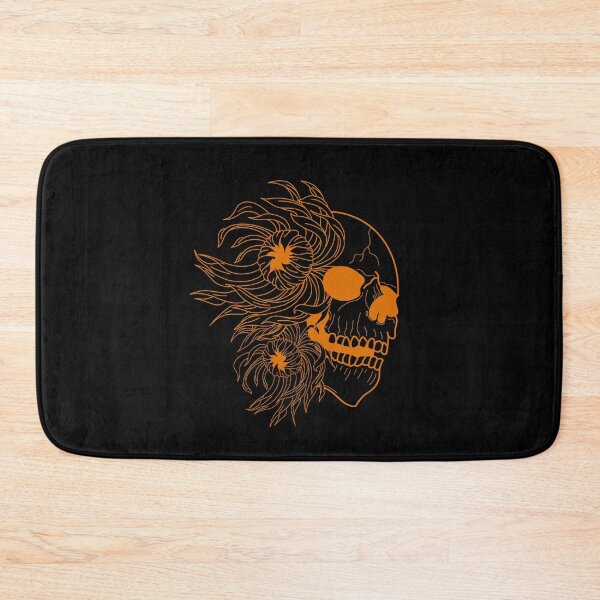 Item preview, Orange skull and chrysanthemums designed and sold by BV-creas.