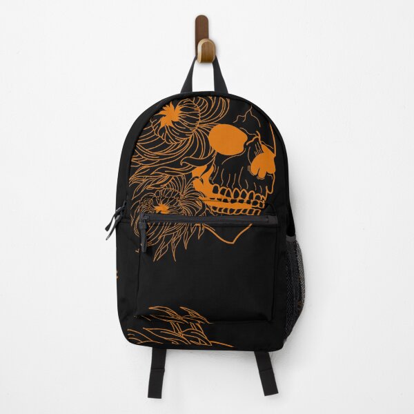 Item preview, Orange skull and chrysanthemums designed and sold by BV-creas.