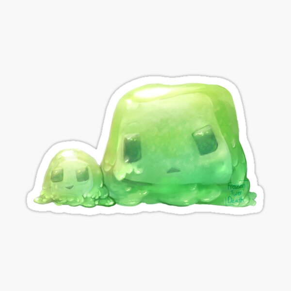 Cute Minecraft Slime Sticker for Sale by Vanthaera