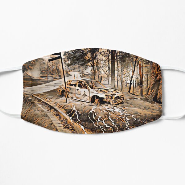 Ausgebranntes Auto, Australien Flache Maske
