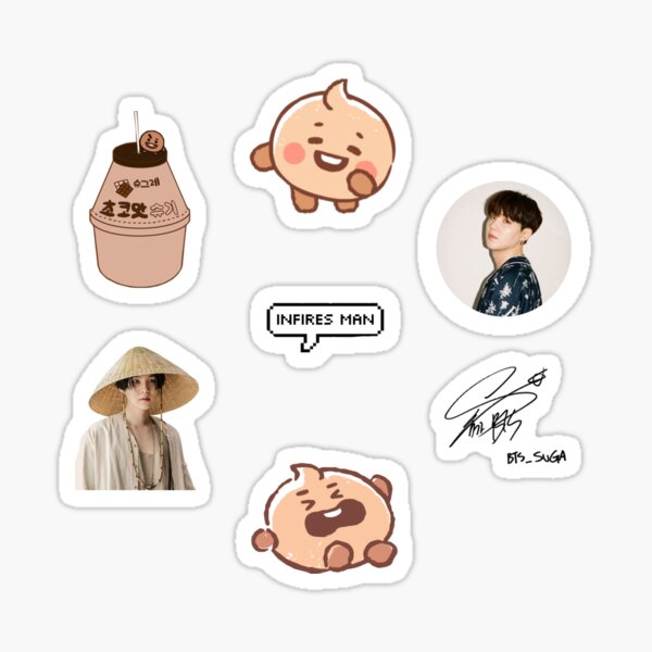 Stickers Stickers, Labels & Tags Holographic BTS BT21 Shooky Peeker ...