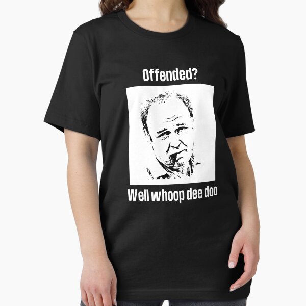 Vista previa del artículo con la obra «¿Archie Bunker se ofendió? Bueno, ¿qué pasó? Sin advertencias, diseño anticonciencia», diseñado y vendido por TWTees.