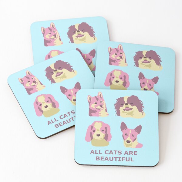 Item preview, All Cats Are Beautiful -- Pink and Yellow designed and sold by lyricdesigns.