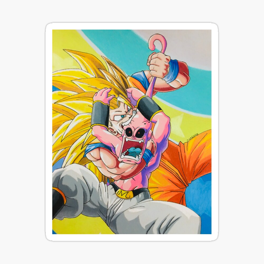 Ssj3 goku bites buu 