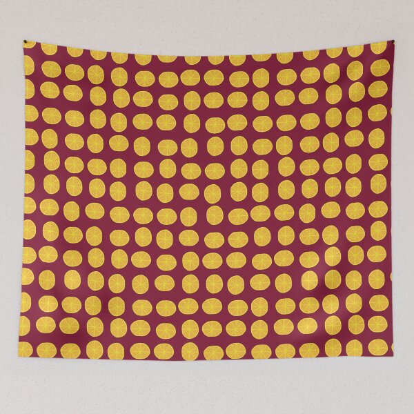 Item preview, orange fruit slices pattern on tea brown background designed and sold by rysunki-malunki.