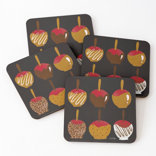 Item preview, Caramel Apples – Charcoal designed and sold by Cat Coquillette.