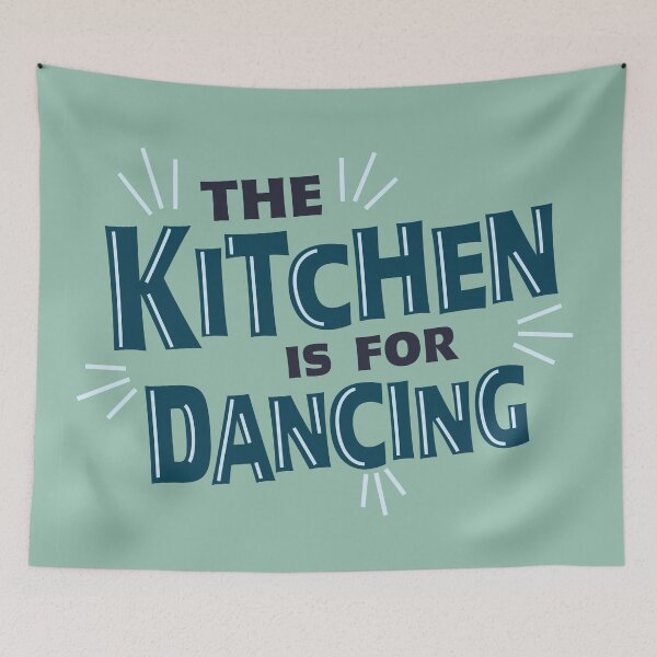 Item preview, The Kitchen is for Dancing, Mint Green designed and sold by CocoandDaisy.