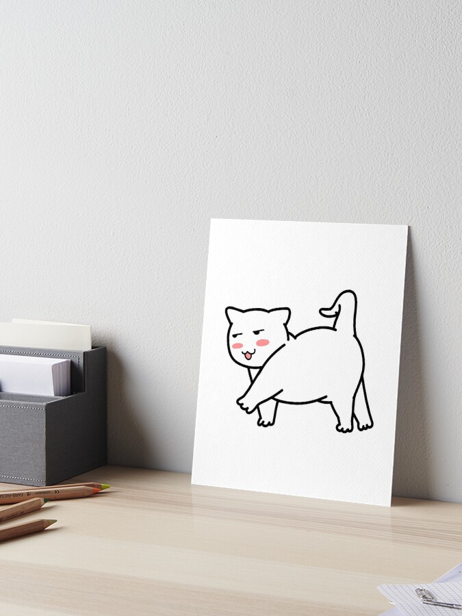 Meme cat funny face | Art Board Print