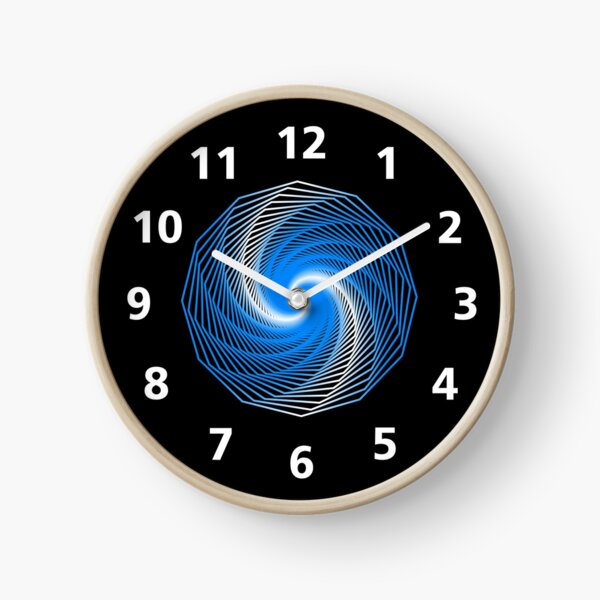 Blue Spiral Clock