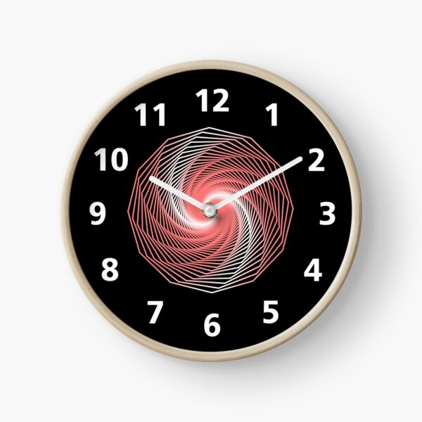 Red Spiral Clock