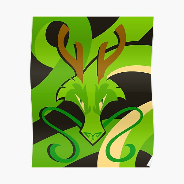 Japanese Dragon - Dragonball Green Poster