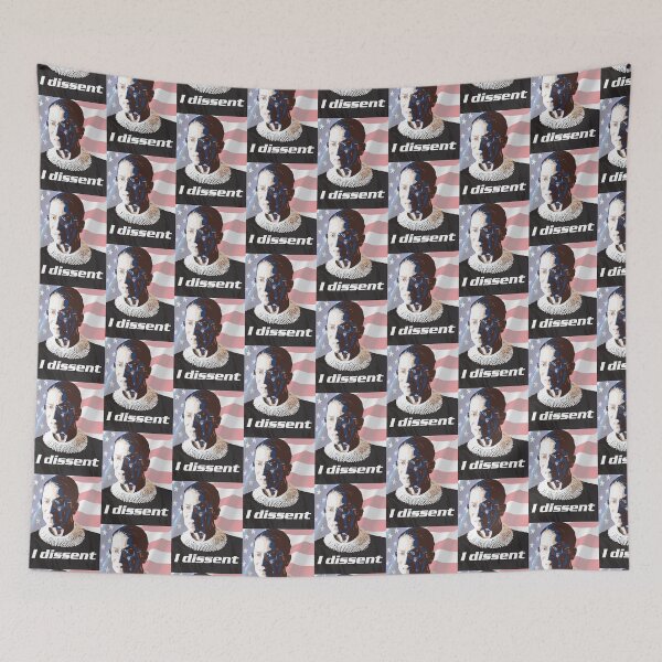 Item preview, I Dessent - Ruth Bader Ginsburg portrait - Feminist Art. designed and sold by FanitsaArt.