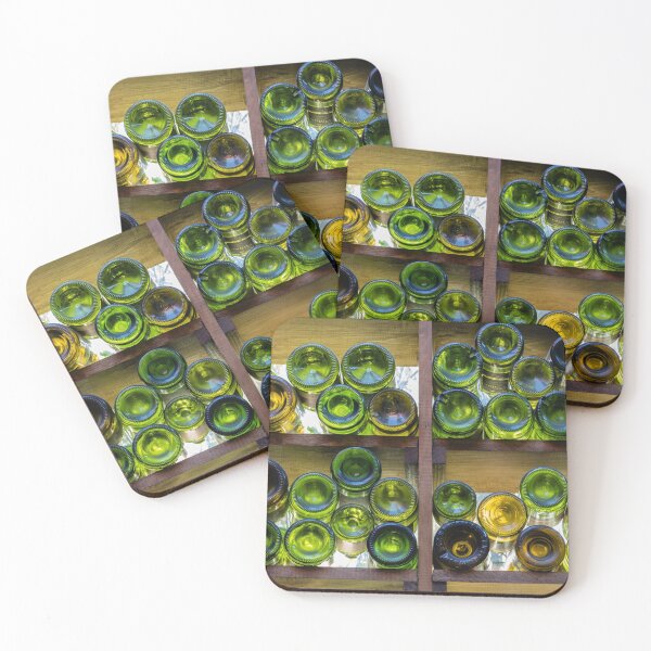 Item preview, Pattern of backlit green wine bottles designed and sold by luisraultg.