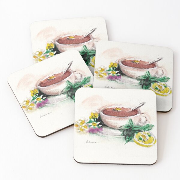 Item preview, Afternoon Tea - watercolor painting  designed and sold by Rebecca Rees.