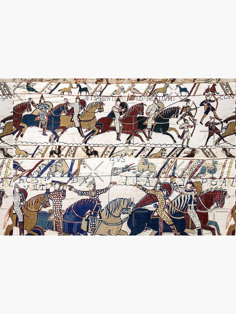 Thumbnail 6 of 6, Bath Mat, THE BAYEUX TAPESTRY NORMAN KNIGHTS AND ARCHERS Detail designed and sold by BulganLumini.