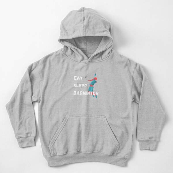Badminton Eat Sleep Badminton vintage Kids Pullover Hoodie